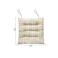 Cojín Para Silla Acolchado Cuadrillé 40x40cm Con Amarras - Miniatura 4