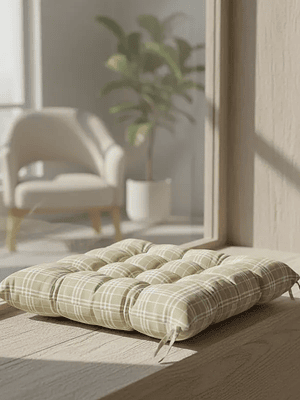 Cojín Acolchado Para Silla 40x40cm Diseño Cuadros