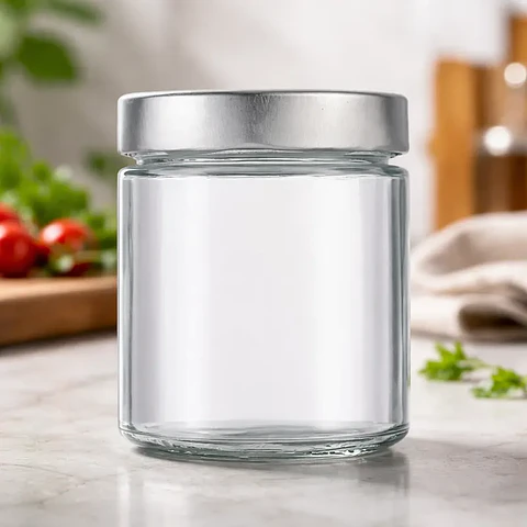 Frasco de Vidrio Hermético 350ml Tapa Rosca Alimentos