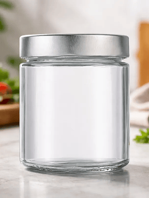 Frasco de Vidrio Hermético 350ml Tapa Rosca Alimentos