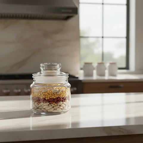 Frasco de vidrio 150ml con tapa para cocina
