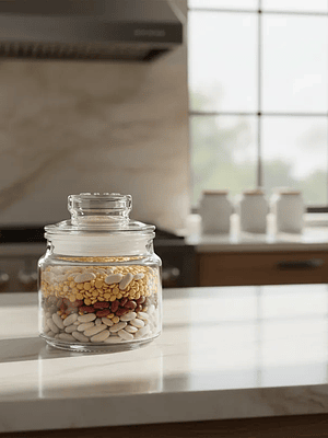 Frasco de vidrio 150ml con tapa para cocina