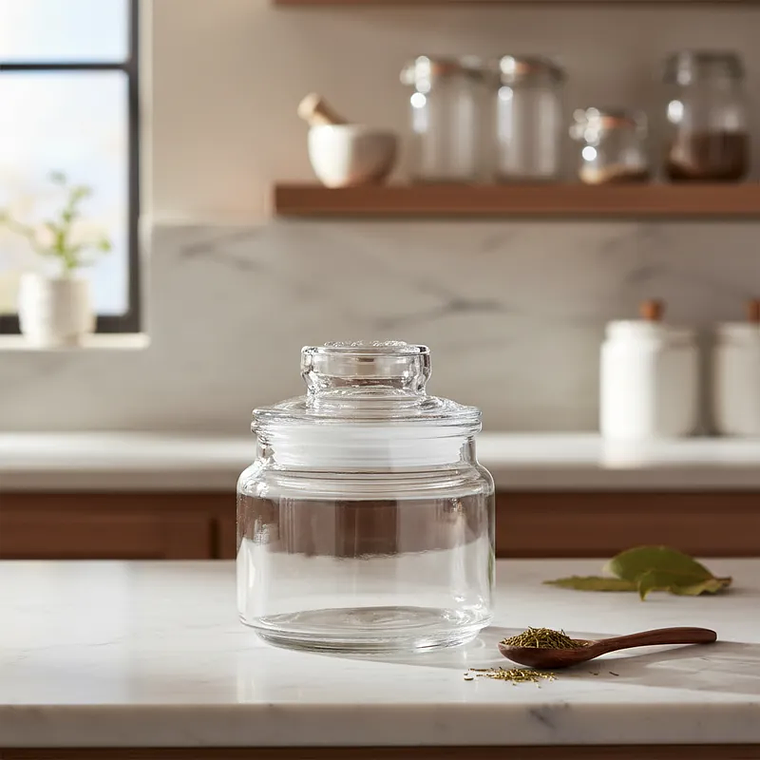 Frasco de vidrio 150ml con tapa para cocina 3