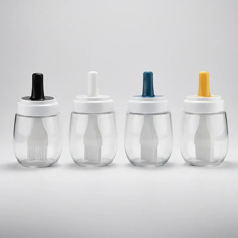 Frasco Aceitero Dispensador con Brocha de Silicona 14.5x6.5XCM