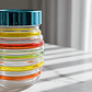 Frasco de Vidrio 800ml con Tapa Plastica Rayas Colores - Miniatura 3