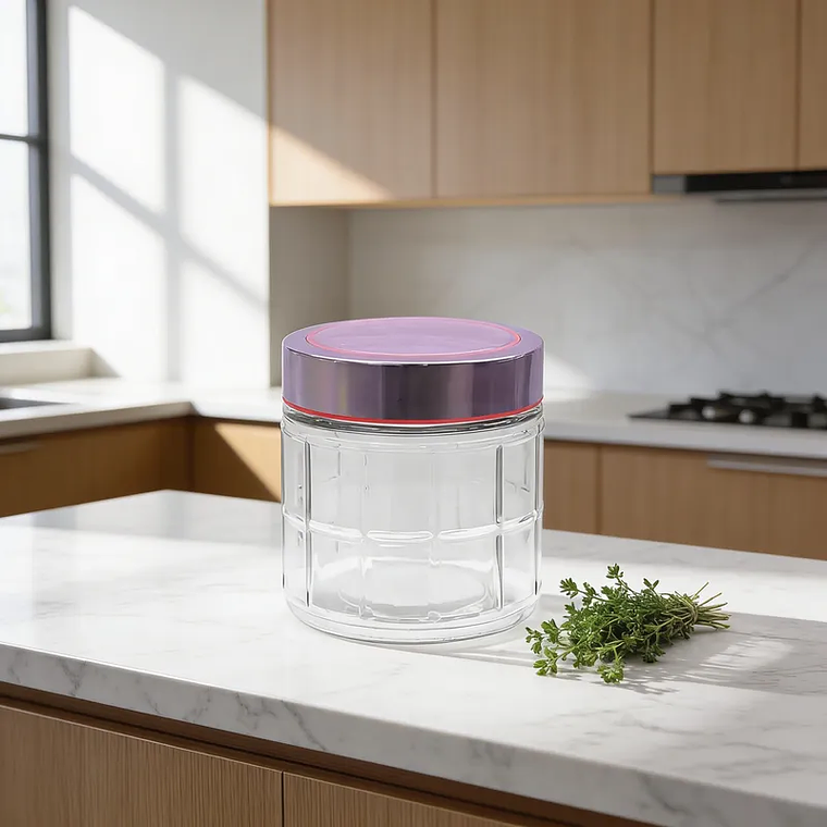 Frasco De Vidrio 800ml Con Tapa Plastica Para Alimentos 2