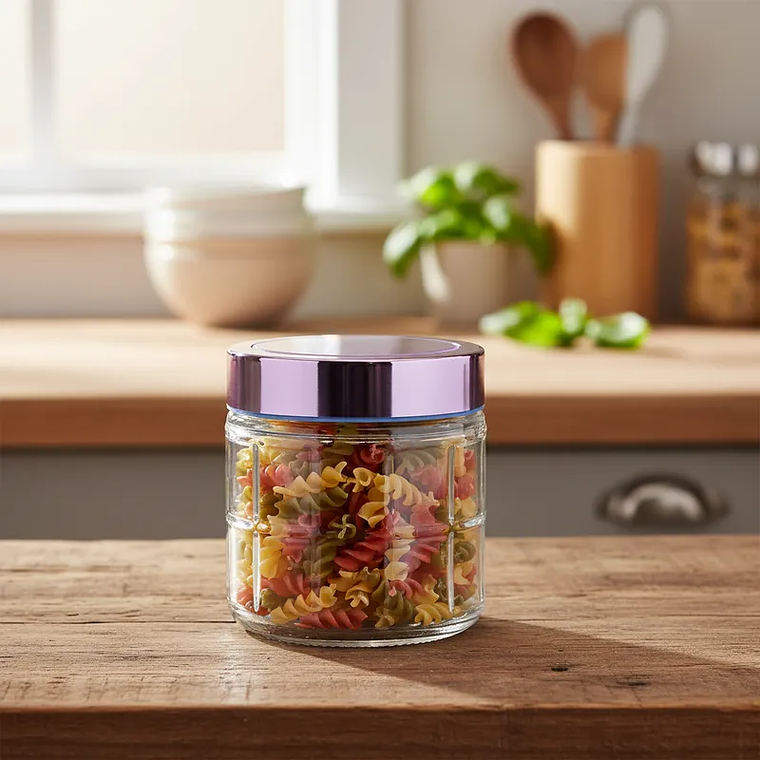 Frasco De Vidrio 800ml Con Tapa Plastica Para Alimentos 4