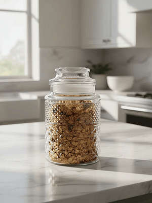 Frasco de vidrio 2000ml con tapa para alimentos