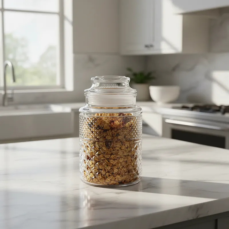 Frasco de vidrio 2000ml con tapa para alimentos 2