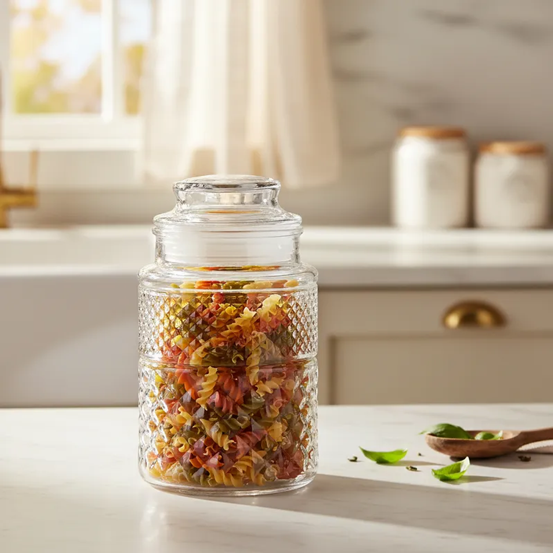 Frasco de vidrio 2000ml con tapa para alimentos 3