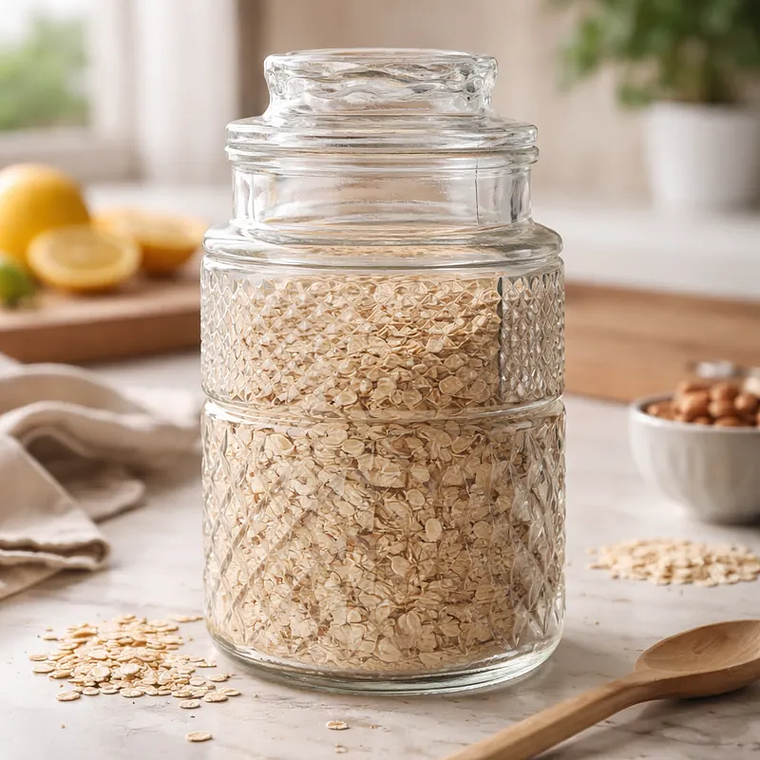 Frasco de vidrio 2000ml con tapa para alimentos 1