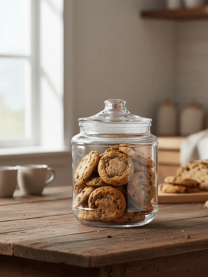 Frasco de vidrio 2000ml con tapa Diseño Cilindrico