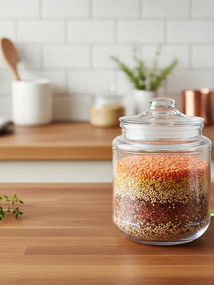 Frasco de vidrio 1300ml con tapa para cocina