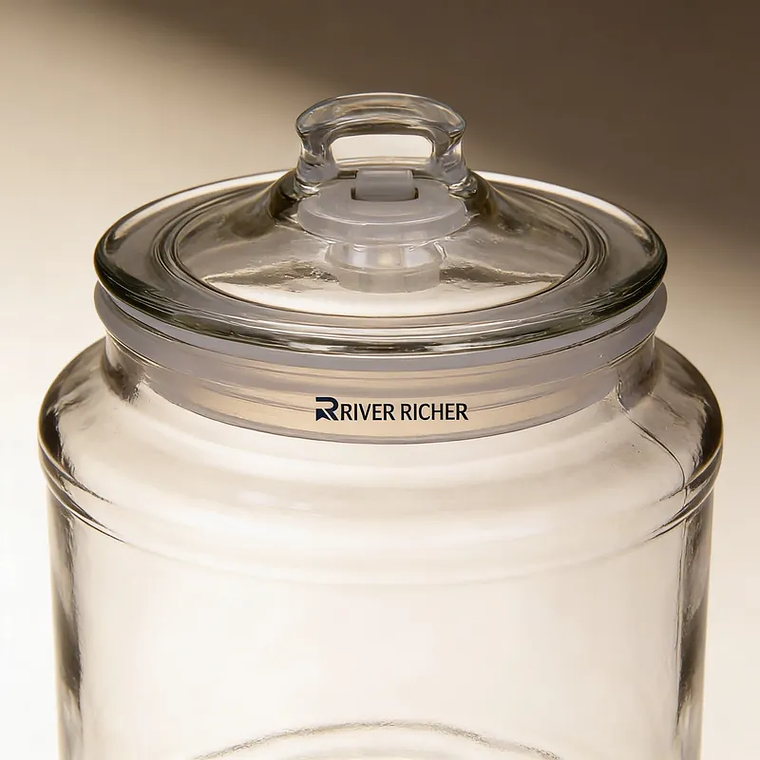 Frasco de vidrio con tapa 600ML 2