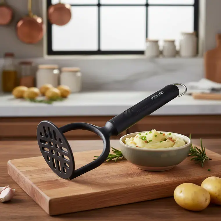 Prensa Papas Machacador Plástico Negro 3