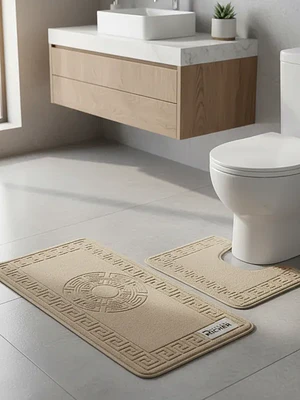 Set Alfombra de Baño 2 Piezas Antideslizante 50x80cm