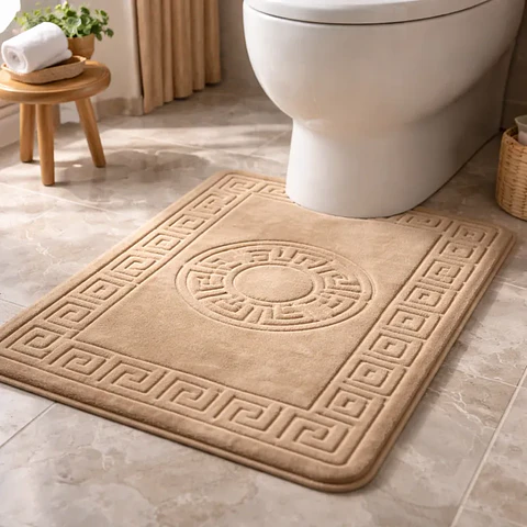 Set Alfombra de Baño 2 Piezas Antideslizante 50x80cm