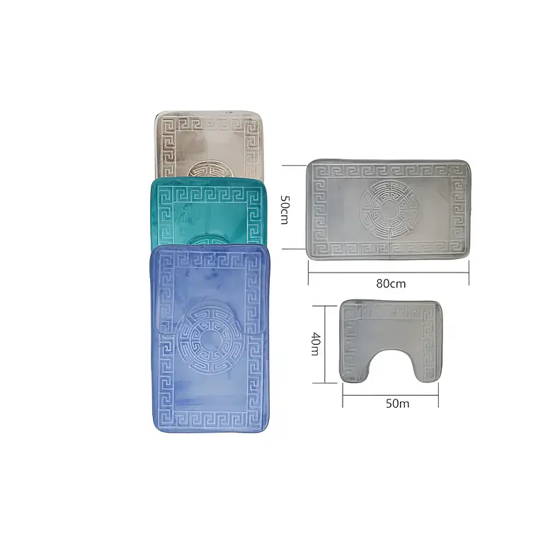 Set Alfombra de Baño 2 Piezas Antideslizante 50x80cm 4