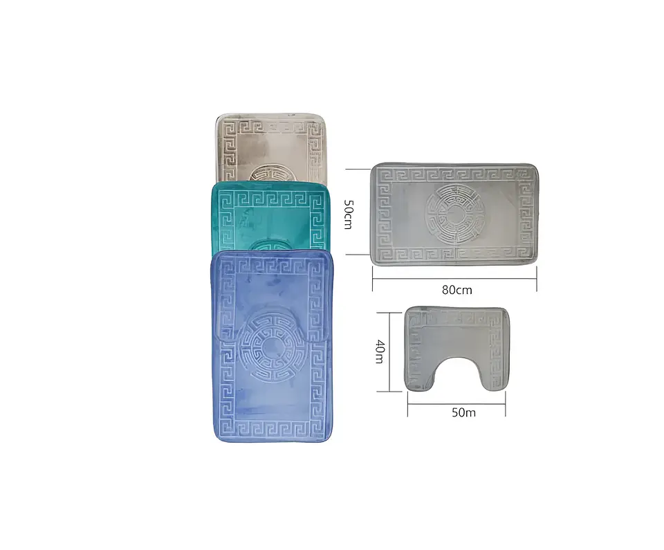 Set Alfombra de Baño 2 Piezas Antideslizante 50x80cm 4