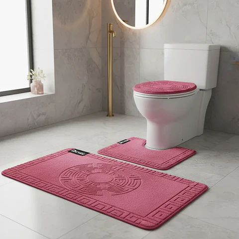 Set Alfombra Baño 3 Piezas 50x80cm Rectangular