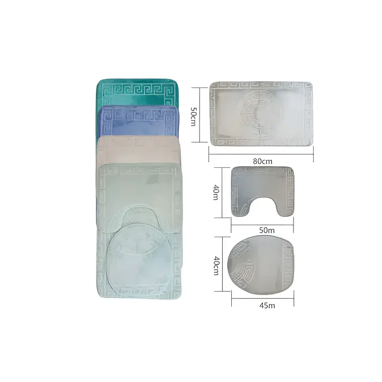 Set Alfombra Baño 3 Piezas 50x80cm Rectangular 4