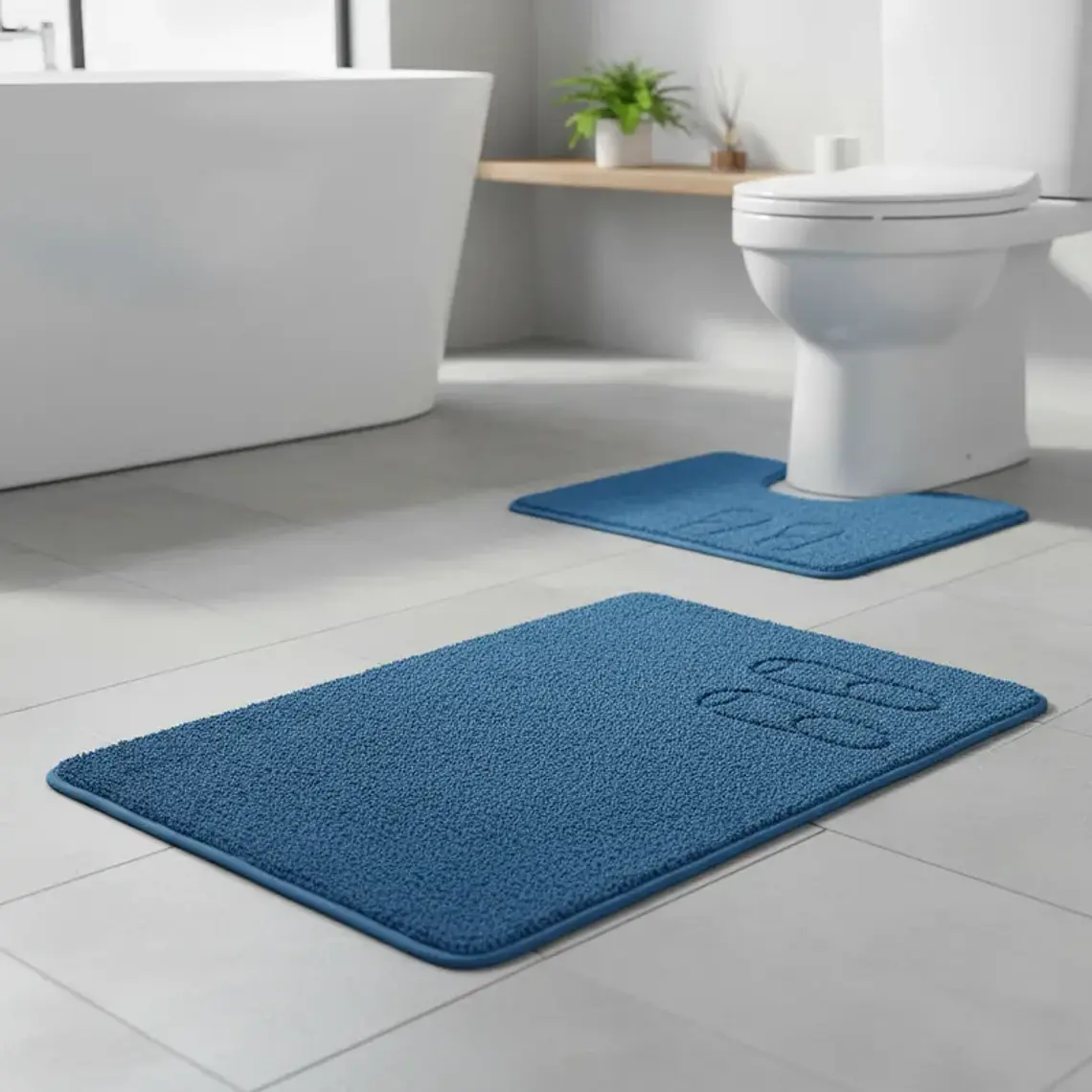 Set Alfombra de baño rectangular 80x50 cm Genérica 1