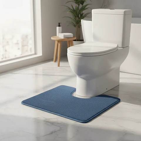 Set Alfombra de baño rectangular 80x50 cm Genérica