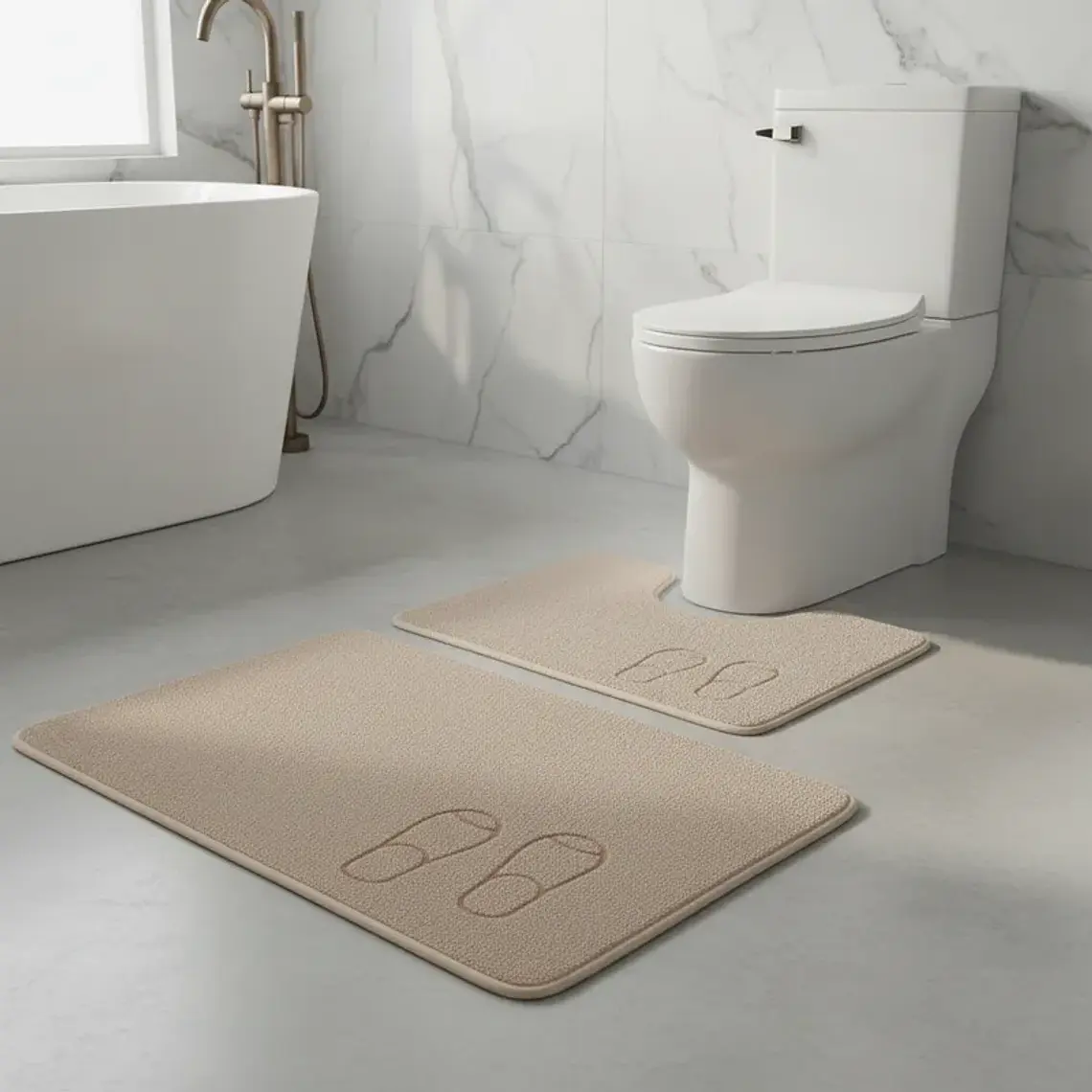 Set Alfombra de baño rectangular 80x50 cm Genérica 4