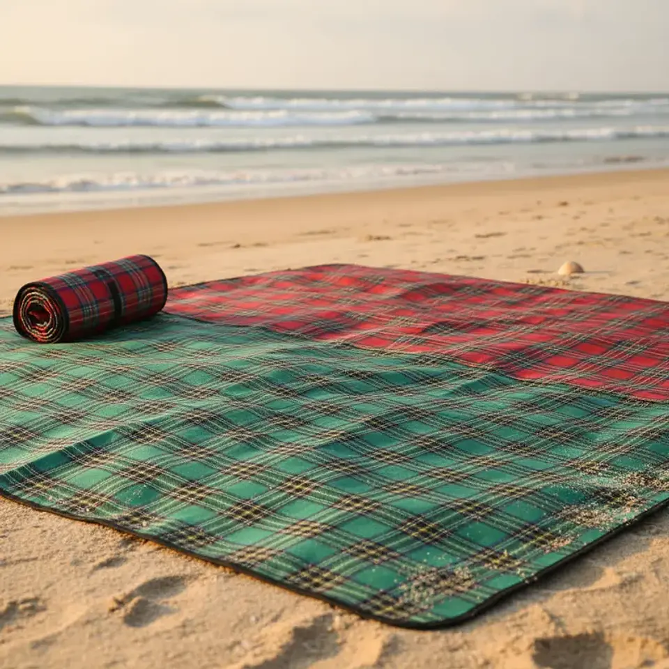 Manta de picnic escocesa 200x150 cm cómoda y práctica 2