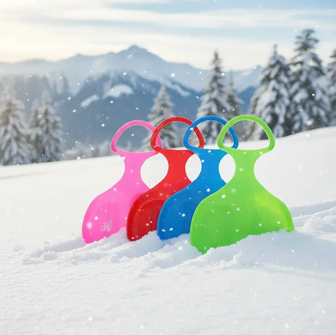 Trineo Deslizador Para Nieve Con Asa Doble Resistente Niños Adultos