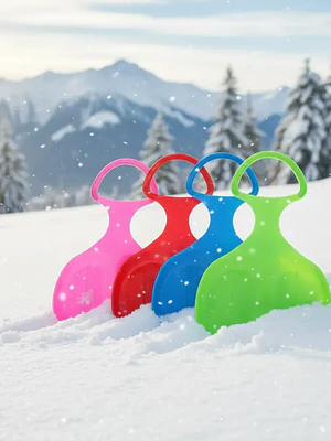 Trineo Deslizador Para Nieve Con Asa Doble Resistente Niños Adultos