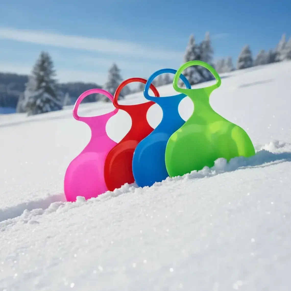 Trineo Deslizador Para Nieve Con Asa Doble Resistente Niños Adultos 6