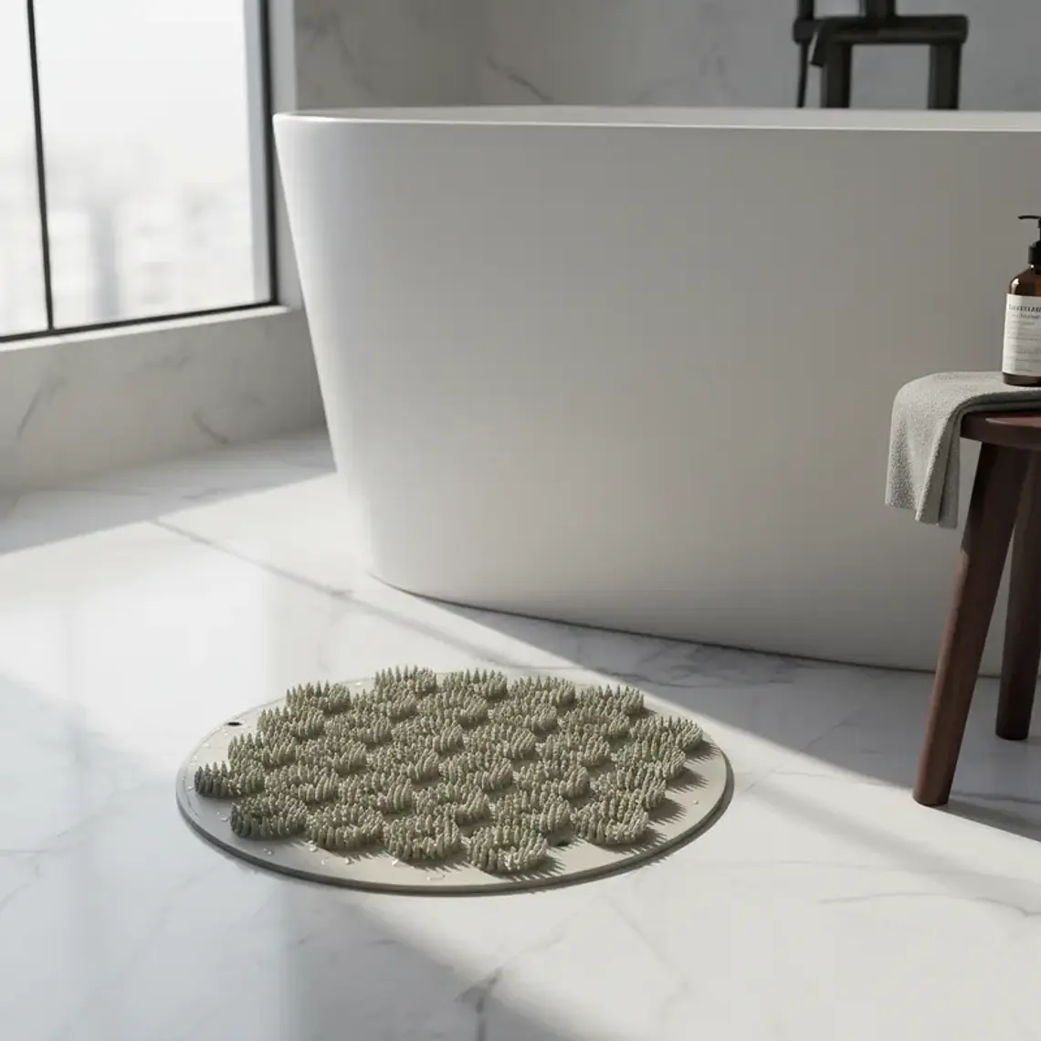 Alfombrilla Masajeadora Limpiadora De Pies Para Ducha 3