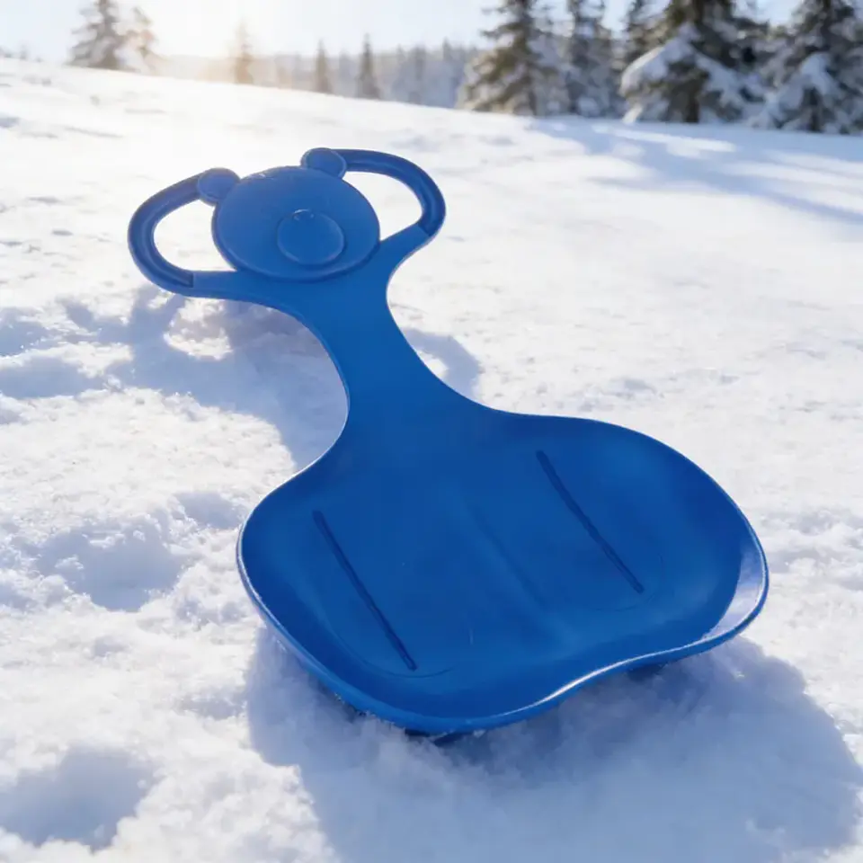 Trineo Para Nieve Infantil Diseño Oso Con Asa Resistente 3