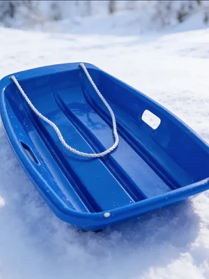 Trineo de Nieve Plástico 88cm con Manillas y Cuerda