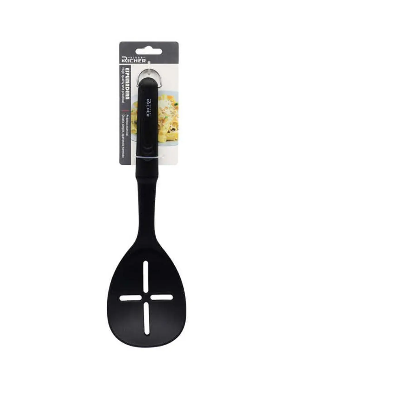 Cuchara Espumadera Ranurada Para Cocina 35.5cm Negro 4