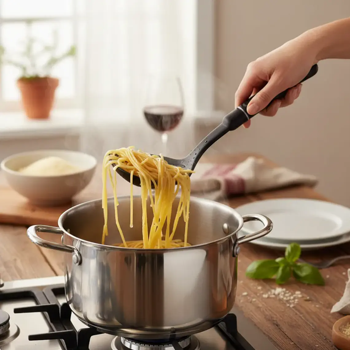 Cuchara Espumadera Ranurada Para Cocina 35.5cm Negro 5