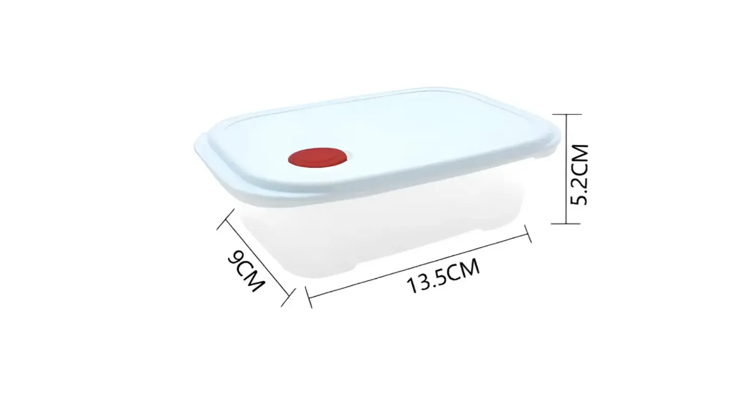 Set Taper Para Comida Alimentos 16,3x11,5x5,4cm 5