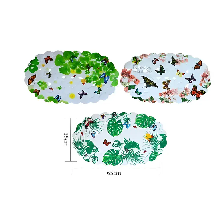 Alfombra Antideslizante para Baño 35x65cm Diseño Hojas 4