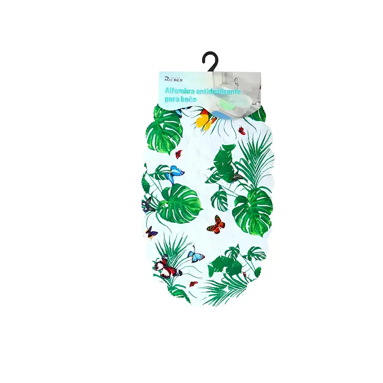 Alfombra Antideslizante para Baño 35x65cm Diseño Hojas 5