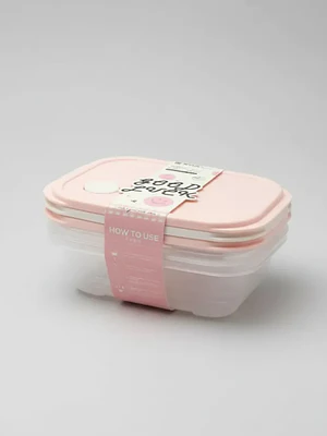 Set 2 Contenedores Plásticos Herméticos Para Alimentos