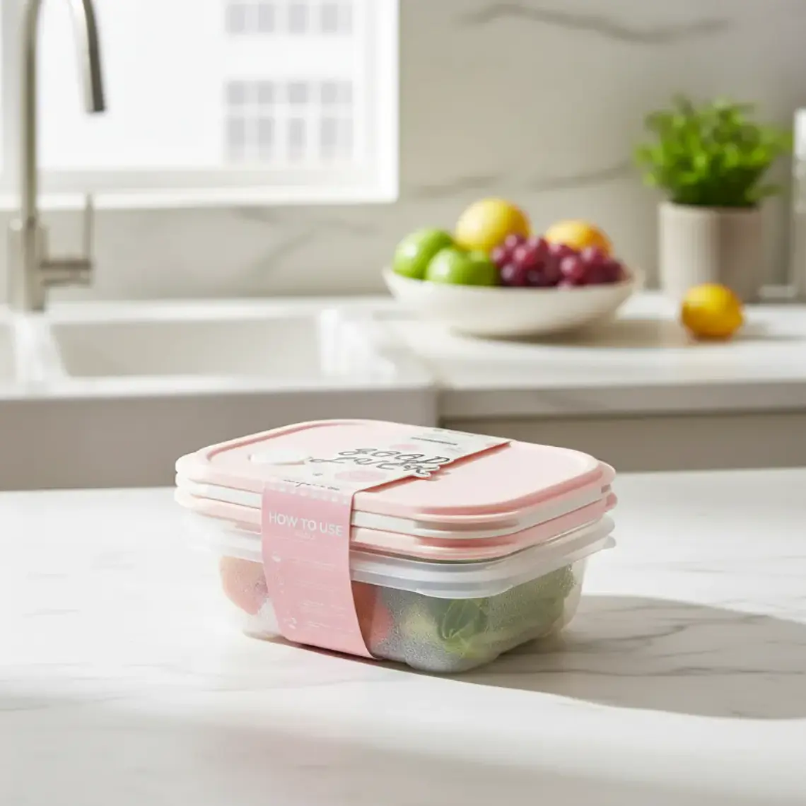 Set 2 Contenedores Plásticos Herméticos Para Alimentos 3