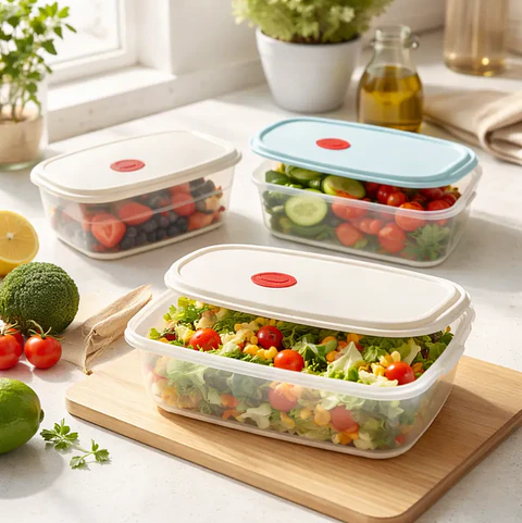 Set 3 Contenedores Alimentos Plásticos Herméticos Con Válvula