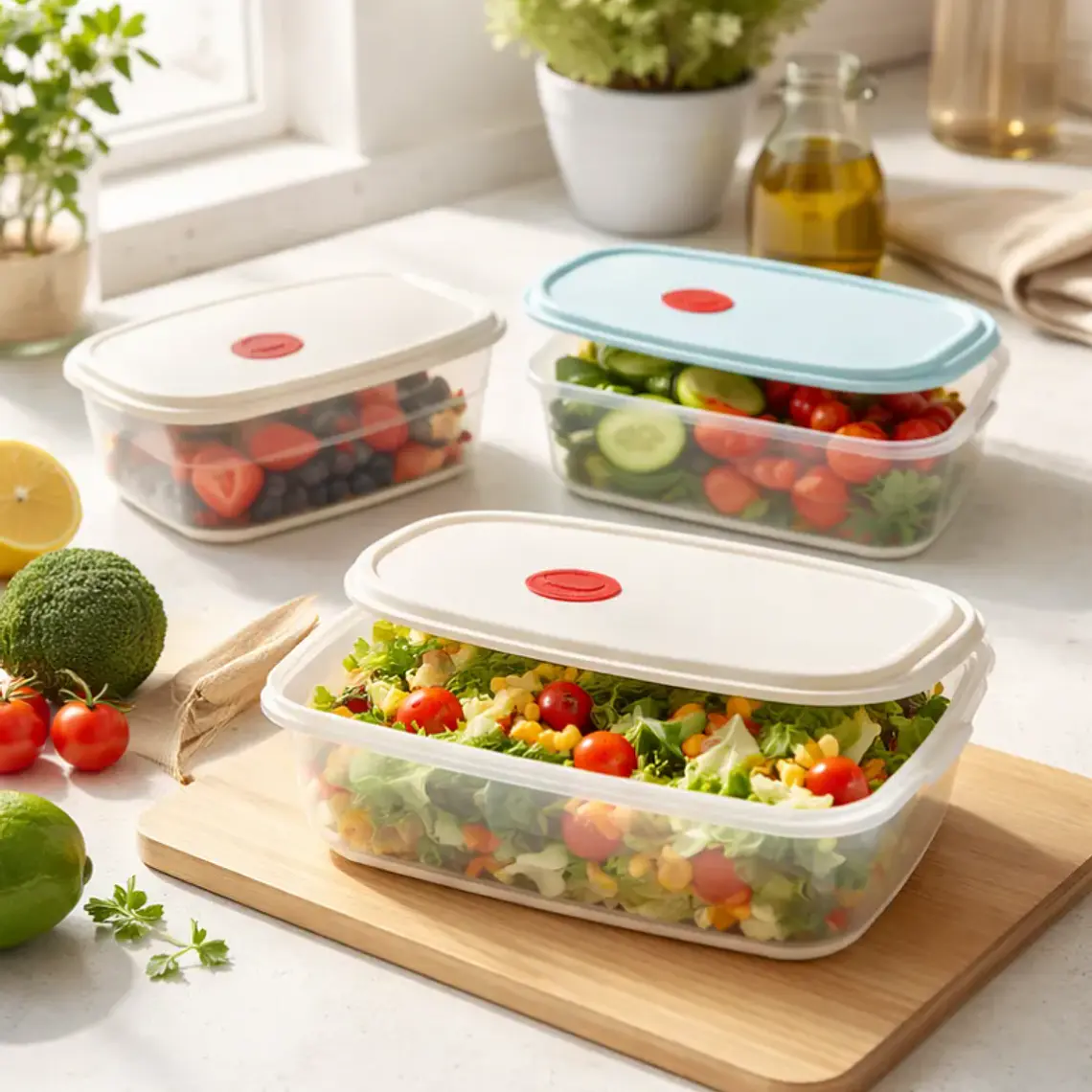 Set 3 Contenedores Herméticos para Alimentos con Válvula 7