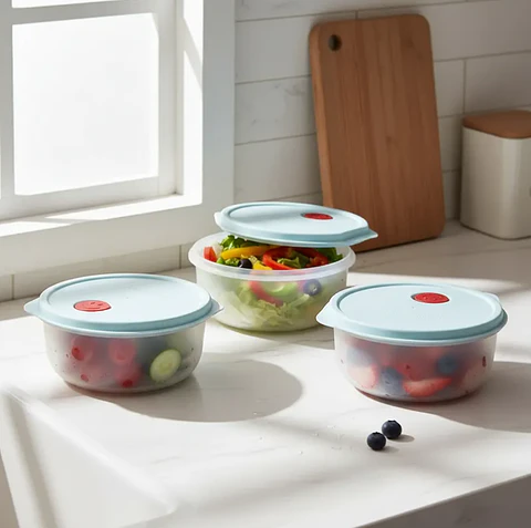 Set Pote Contenedor De Alimentos Redondo 3pcs