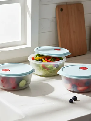 Set Pote Contenedor De Alimentos Redondo 3pcs