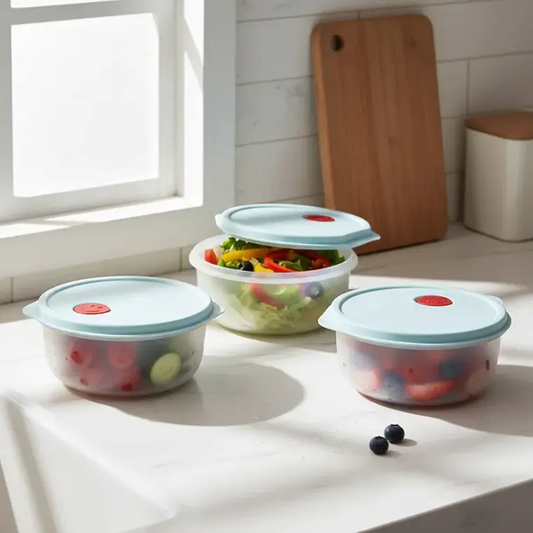 Set Pote Contenedor De Alimentos Redondo 3pcs 2