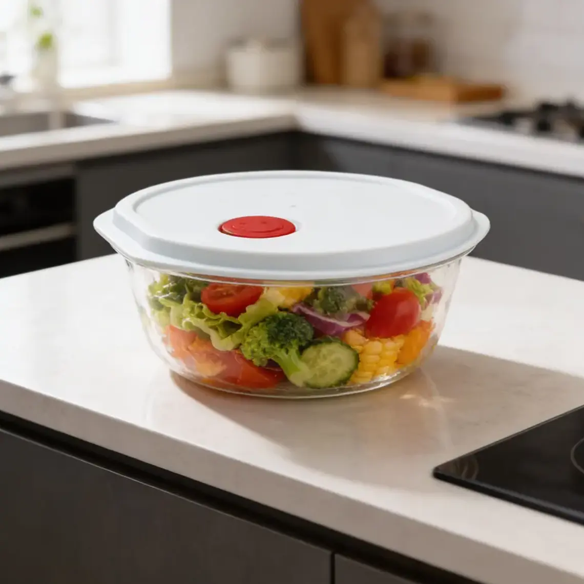 Set Contenedor Hermético Redondo con Tapa 3pcs 4