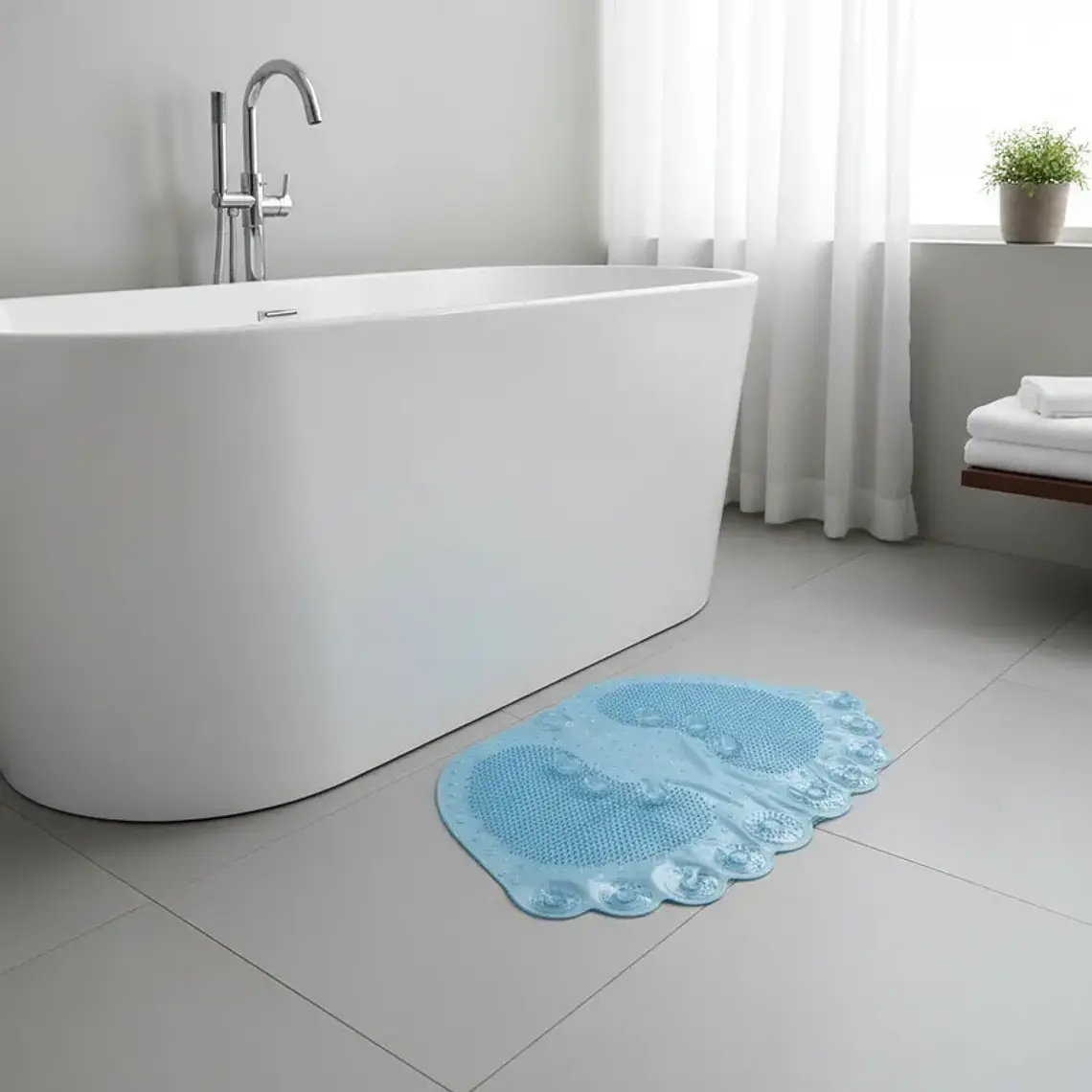 Alfombra Antideslizante para Ducha 35x55 cm con Ventosas 1