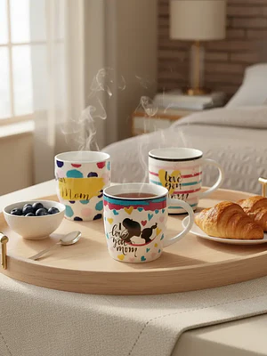 Set x6 Tazón De Cerámica Regalo Para Mamá Diseño